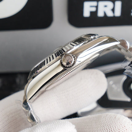 DATEJUST 41 STAINLESS STEEL CUSTOM BLUE EMERALD DIAL