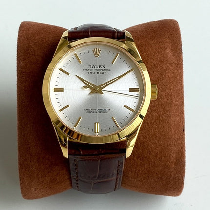OYSTER PERPETUAL 41 STAINLESS STEEL LEATHER