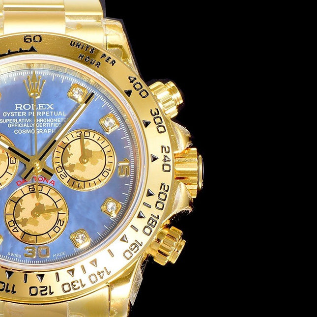 DAYTONA CUSTOM GOLD BLUE MOP DIAL
