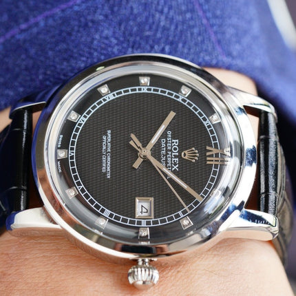 OYSTER PERPETUAL 41MM STEEL CASE DIAMOND NUMERALS