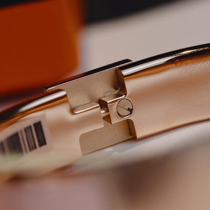 H LOCK PINK GOLD BRACELET 12MM