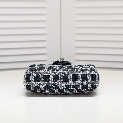 MINI FLAP BAG TWEED 8055 BLACK