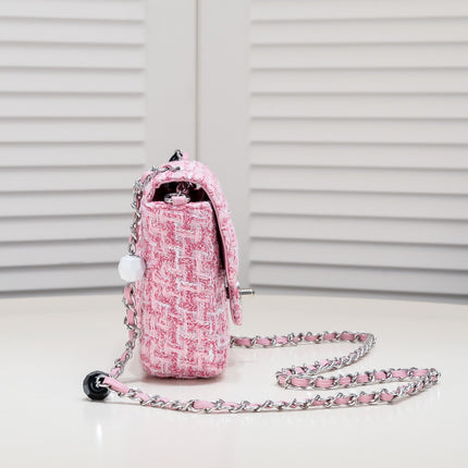 MINI FLAP BAG TWEED 8055 PINK