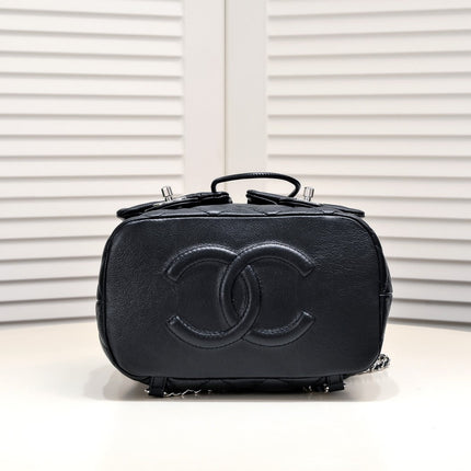 COWHIDE LEATHER BACKPACK 8038 BLACK