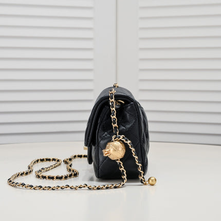 FLAP BAG 20CM 1787 BLACK GOLD