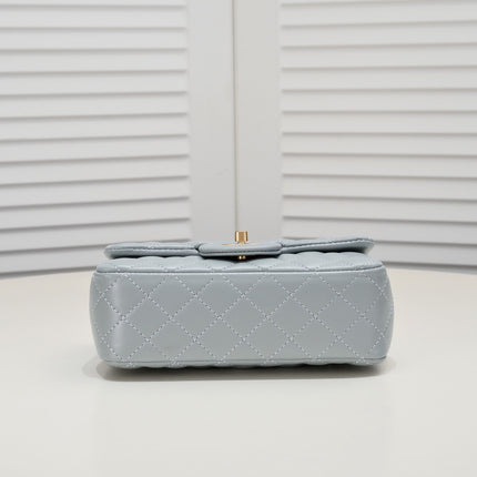FLAP BAG 20CM 1787 GREY GOLD