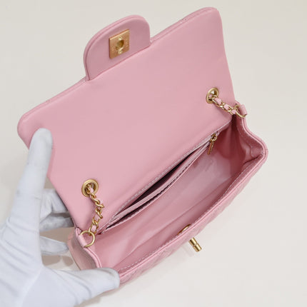 FLAP BAG 20CM 1787 PINK GOLD