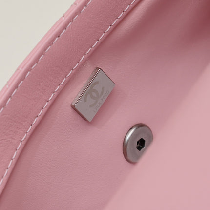 FLAP BAG 20CM 1787 PINK SILVER