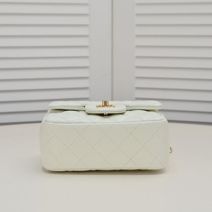 SMALL FLAP BAG 17CM 1786 WHITE GOLD