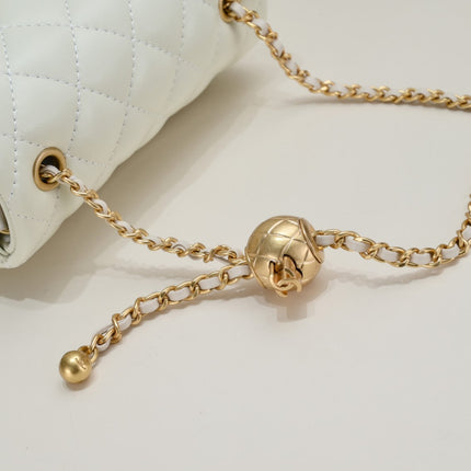 SMALL FLAP BAG 17CM 1786 WHITE GOLD