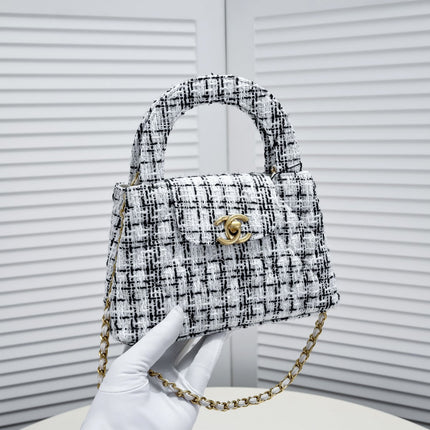 TWEED FABRIC 19CM 6170 WHITE