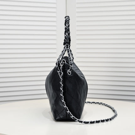CLASSIC BLACK SILVER ARMPIT TOTE 8061