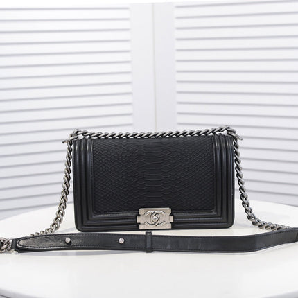 SNAKE PRINT LEBOY 67086 BLACK