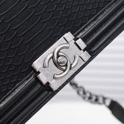SNAKE PRINT LEBOY 67086 BLACK
