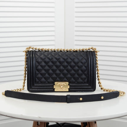 CAVIAR BOY BAG MEDIUM 67086 BLACK