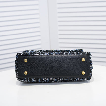 TWEED FABRIC 26CM 92991 BLACK