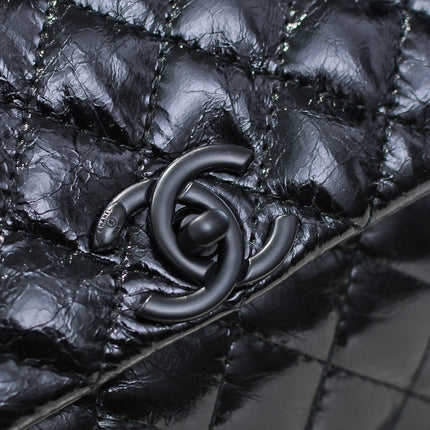 GUNMETAL QUILTED AGED CALFSKIN MEDIUM 26CM 92991