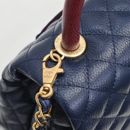 QUILTED CAVIAR 28CM 92992 DARK BLUE
