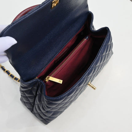 QUILTED CAVIAR 28CM 92992 DARK BLUE