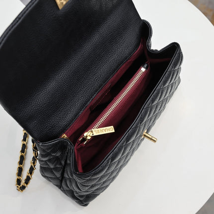 QUILTED CAVIAR 28CM 92992 BLACK