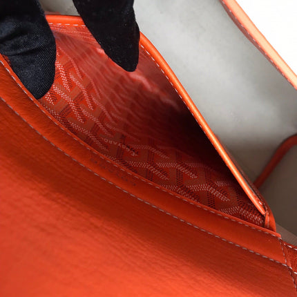 GOYA 26S ROUETTE PM TOTE BAG 30MM IN ORANGE CANVAS AND CALFSKIN