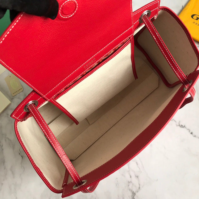 GOYA 26S ROUETTE PM TOTE BAG 30MM IN DARK RED CANVAS AND CALFSKIN