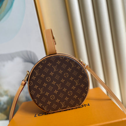 LV 25S MINI BOITE CHAPEAU 17 IN BROWN MONOGRAM COATED CALFSKIN