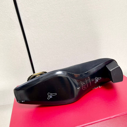 BELLE VIVIER PUMPS IN BLACK SILK