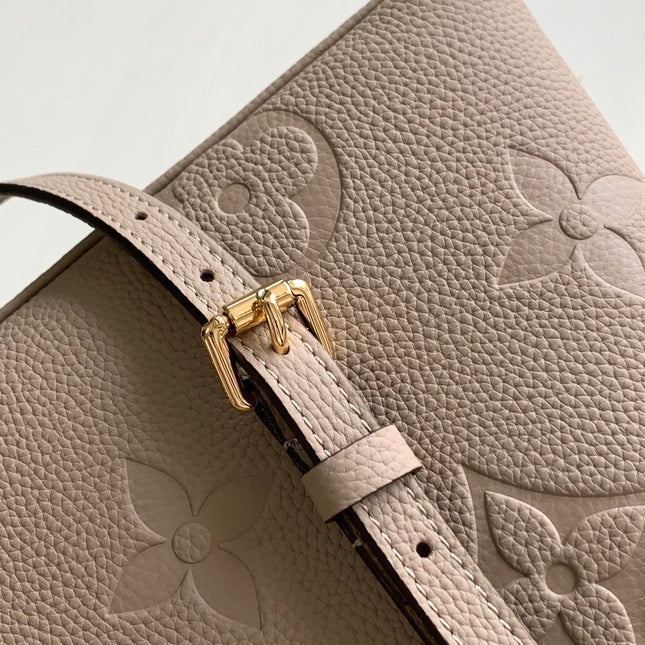 PETIT PALAIS PM MEDIUM SHOULDER BAG 29 IN BROWN EMBOSSED COWHIDE GOLD-TONE HARDWARE