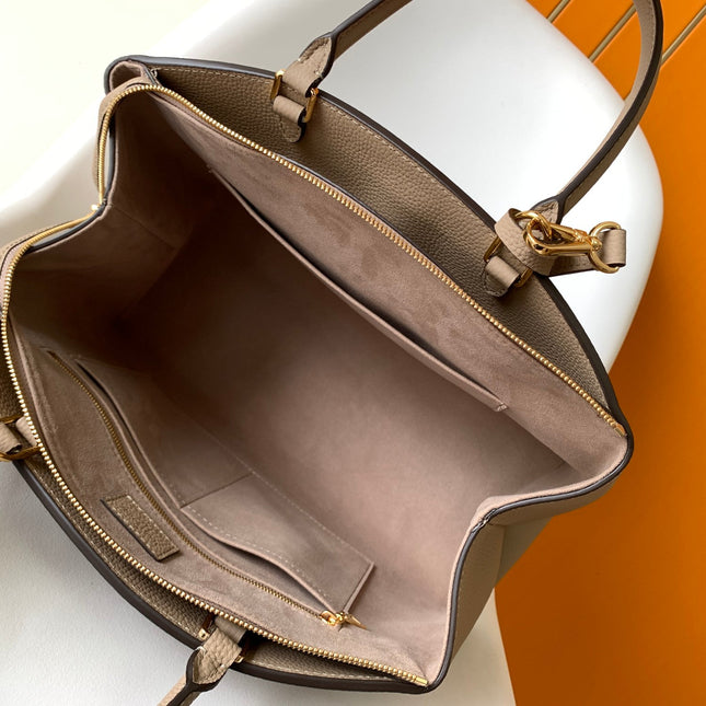 PETIT PALAIS PM MEDIUM SHOULDER BAG 29 IN BROWN EMBOSSED COWHIDE GOLD-TONE HARDWARE