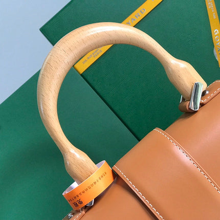 SAÏGON PM BAG 28 IN BROWN GOYARDINE CANVAS AND CALFSKIN