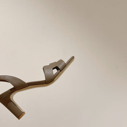 SLINGBACK SANDAL ETERNITE 75 CAMEL LAMBSKIN