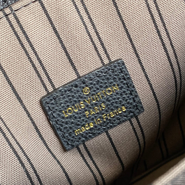 LV 25S POCHETTE METIS 25 IN BLACK MONOGRAM COATED CANVAS GOLD HARDWARE