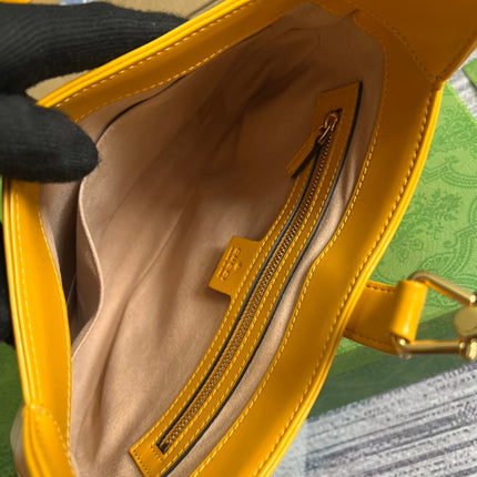 GG JACKIE SMALL 28 SHOULDER BAG IN YELLOW CALFSKIN