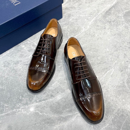 CD TIMELESS OXFORD OMBRE CARAMEL EMBOSSED CALFSKIN