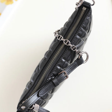 MINI CARO BAG 25 IN BLACK LAMBSKIN