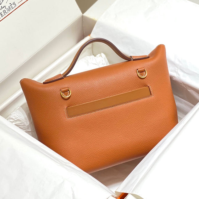 HM 26S 24/24 29MM IN ORANGE EVERCOLOR CALFSKIN GOLD KELLY BUCKLE