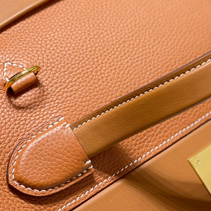 HM 26S 24/24 29CM IN ORANGE EVERCOLOR CALFSKIN GOLD KELLY BUCKLE