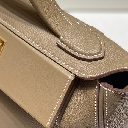 HM 26S 24/24 29MM IN BROWN EVERCOLOR CALFSKIN GOLD KELLY BUCKLE