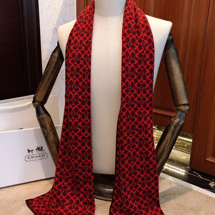 KNIT CASHMERE SCARF GARNET RED MIX BLACK 619590
