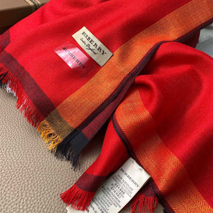 SCARF 200 CM IN ORANGE RED CASHMERE 394730