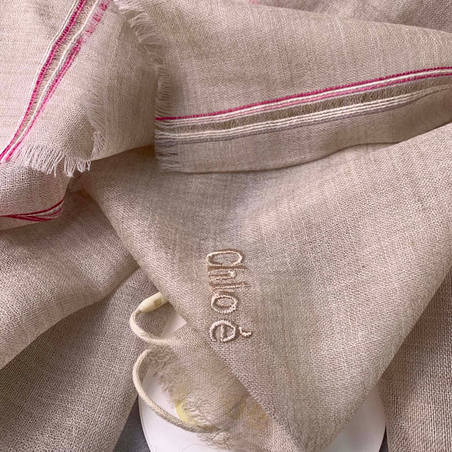 SCARF 200 CM IN TAN BEIGE CASHMERE 386538