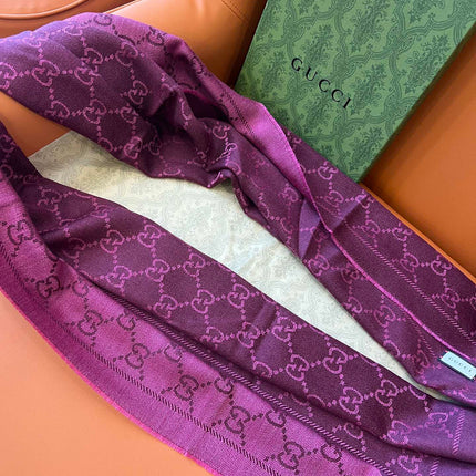 GUCCI 25S SCARF 180 IN WOOL 644857