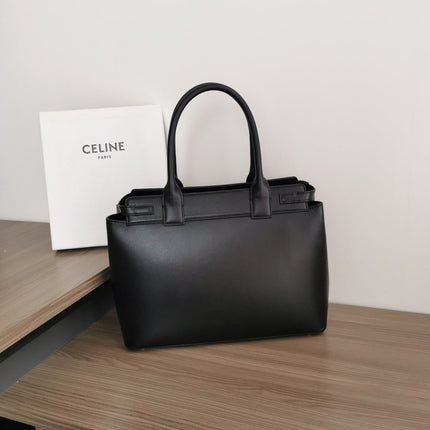 CONTI BAG 36 IN BLACK CALFSKIN GOLD HARDWARE