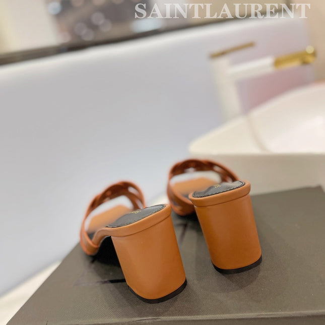SL TRIBUTE MULES COPPER CALFSKIN