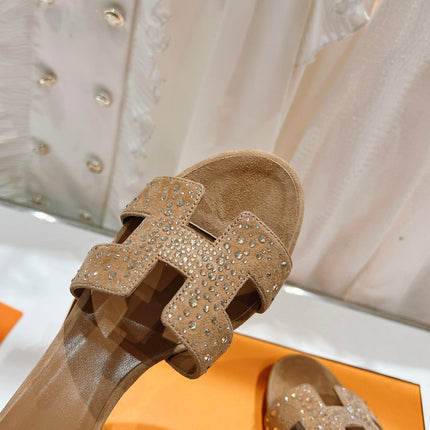 0ASIS SANDALS BRIGHT ORANGE LAMBSKIN ATTACH CRYSTAL