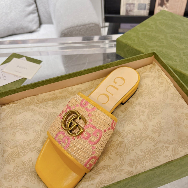 GG EXCLUSIVE SLIDE SANDAL AMBER SEDGE