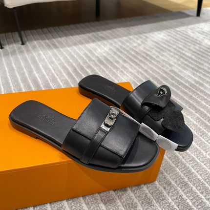 GABRIEL SANDAL BLACK CALFSKIN