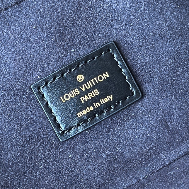 LV 25S VANITY 19 IN DARK BROWN MONOGRAM COATED CANVAS LEATHER TRIM BLACK