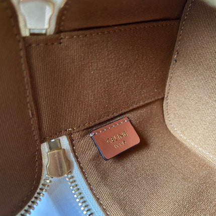 CELINE 26S MINI VANITY CASE 9 IN CREAM WHITE CALFSKIN